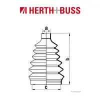 HERTH+BUSS JAKOPARTS Achsmanschetten Satz MITSUBISHI CARISMA DA_ vorne RADSEITIG