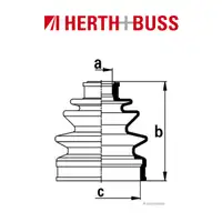 HERTH+BUSS JAKOPARTS Achsmanschetten Satz DAEWOO MATIZ 0.8 1.0 vorne RADSEITIG