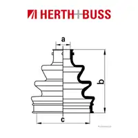 HERTH+BUSS JAKOPARTS Achsmanschetten Satz DAEWOO NEXIA vorne RADSEITIG
