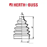 HERTH+BUSS JAKOPARTS Achsmanschetten Satz CHEVROLET Nubira DAEWOO Kalos Lacetti vorne