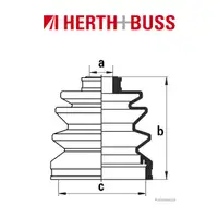 HERTH+BUSS JAKOPARTS Achsmanschetten Satz NISSAN Almera I vorne RADSEITIG