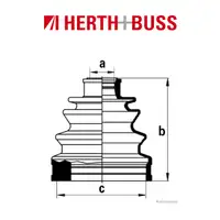 HERTH+BUSS JAKOPARTS Achsmanschetten Satz f&uuml;r NISSAN 200 SX 240 SX BLUEBIRD CUBE