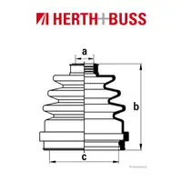 HERTH+BUSS JAKOPARTS Achsmanschetten Satz NISSAN PRIMERA P10 P11 vorne RADSEITIG