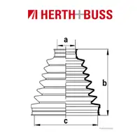 HERTH+BUSS JAKOPARTS Achsmanschetten Satz NISSAN PRIMERA vorne links RADSEITIG