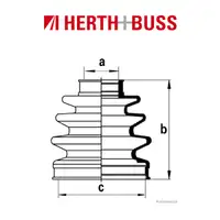 HERTH+BUSS JAKOPARTS Achsmanschetten Satz NISSAN MICRA II (K11) vorne RADSEITIG