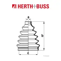 HERTH+BUSS JAKOPARTS Achsmanschetten Satz NISSAN MICRA III (K12) vorne RADSEITIG