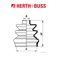 HERTH+BUSS JAKOPARTS Achsmanschetten Satz NISSAN MICRA II vorne GETRIEBESEITIG