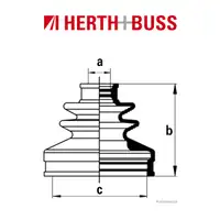 HERTH+BUSS JAKOPARTS Achsmanschetten Satz NISSAN CUBE X-TRAIL hinten RADSEITIG