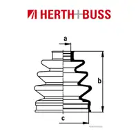 HERTH+BUSS JAKOPARTS Manschettensatz MAZDA 2 (DY) NISSAN MICRA II (K11) vorne