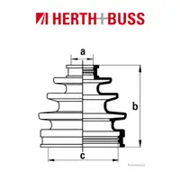 HERTH+BUSS JAKOPARTS Achsmanschetten Satz LEXUS TOYOTA 4 RUNNER vorne RADSEITIG