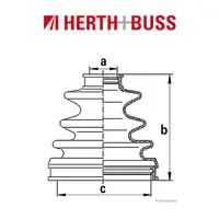 HERTH+BUSS JAKOPARTS Achsmanschetten Satz f&uuml;r TOYOTA CAMRY vorne RADSEITIG