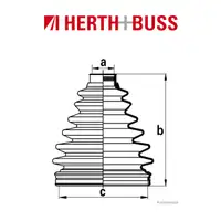 HERTH+BUSS JAKOPARTS Achsmanschetten Satz TOYOTA LAND CRUISER 100 (_J1_) 4.2 TD