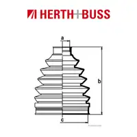 HERTH+BUSS JAKOPARTS Achsmanschetten Satz TOYOTA AVENSIS COROLLA vorne RADSEITIG