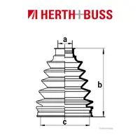 HERTH+BUSS JAKOPARTS Achsmanschetten Satz LEXUS ES RX f&uuml;r TOYOTA vorne RADSEITIG