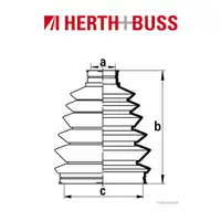 HERTH+BUSS JAKOPARTS Achsmanschetten Satz TOYOTA CELICA COUPE vorne RADSEITIG