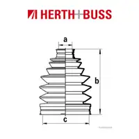 HERTH+BUSS JAKOPARTS Achsmanschetten Satz MAZDA MX-5 I II TOYOTA vorne RADSEITIG