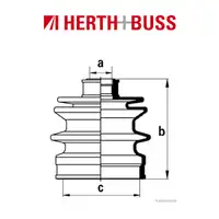 HERTH+BUSS JAKOPARTS Achsmanschetten Satz f&uuml;r DAIHATSU MAZDA SUBARU SUZUKI vorne
