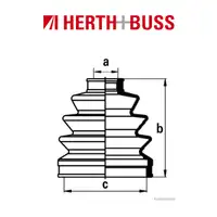 HERTH+BUSS JAKOPARTS Achsmanschetten Satz DAIHATSU HONDA ISUZU MAZDA MITSUBISHI