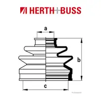 HERTH+BUSS JAKOPARTS Achsmanschetten Satz f&uuml;r MAZDA 323 F/S VI SUBARU RADSEITIG