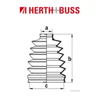 HERTH+BUSS JAKOPARTS Achsmanschetten Satz MAZDA 626 V MITSUBISHI vorne RADSEITIG