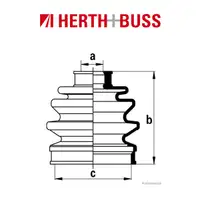 HERTH+BUSS JAKOPARTS Achsmanschettensatz f&uuml;r HONDA CIVIC III CRX I vorne links