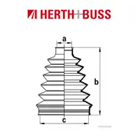 HERTH+BUSS JAKOPARTS Achsmanschetten Satz f&uuml;r HONDA MITSUBISHI vorne RADSEITIG