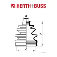 HERTH+BUSS JAKOPARTS Achsmanschetten Satz f&uuml;r HONDA HR-V (GH) hinten RADSEITIG