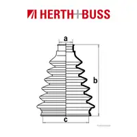 HERTH+BUSS JAKOPARTS Achsmanschetten Satz HONDA CIVIC VII LOGO vorne RADSEITIG