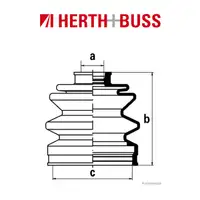 HERTH+BUSS JAKOPARTS Achsmanschetten Satz HONDA HYUNDAI MAZDA vorne RADSEITIG