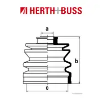HERTH+BUSS JAKOPARTS Achsmanschetten Satz ISUZU f&uuml;r MAZDA MITSUBISHI NISSAN OPEL