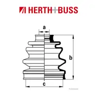 HERTH+BUSS JAKOPARTS Achsmanschetten Satz MITSUBISHI COLT II III vorne RADSEITIG