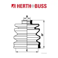 HERTH+BUSS JAKOPARTS Achsmanschetten Satz f&uuml;r HYUNDAI MITSUBISHI vorne RADSEITIG