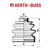 HERTH+BUSS JAKOPARTS Achsmanschetten Satz f&uuml;r MITSUBISHI L 200 vorne RADSEITIG