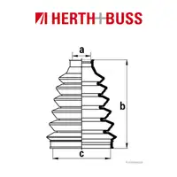 HERTH+BUSS JAKOPARTS Manschettensatz f&uuml;r MITSUBISHI SPACE RUNNER / WAGON vorne