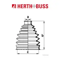 HERTH+BUSS JAKOPARTS Achsmanschetten Satz f&uuml;r MITSUBISHI COLT V vorne RADSEITIG