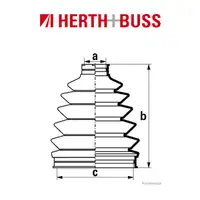 HERTH+BUSS JAKOPARTS Achsmanschetten Satz MITSUBISHI PAJERO III vorne RADSEITIG