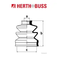 HERTH+BUSS JAKOPARTS Achsmanschetten Satz DAIHATSU NISSAN vorne GETRIEBESEITIG