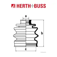 HERTH+BUSS JAKOPARTS Achsmanschetten Satz DAIHATSU TERIOS (J1) vorne RADSEITIG