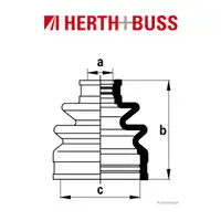 HERTH+BUSS JAKOPARTS Achsmanschetten Satz SUBARU FORESTER XV hinten RADSEITIG