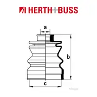 HERTH+BUSS JAKOPARTS Achsmanschetten Satz f&uuml;r SUBARU SUZUKI ALTO vorne RADSEITIG