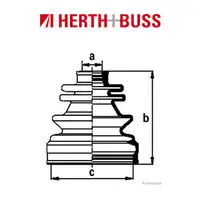 HERTH+BUSS JAKOPARTS Achsmanschetten Satz NISSAN ALMERA II OPEL MONTEREY B vorne