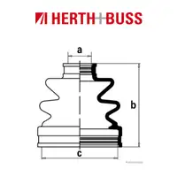 HERTH+BUSS JAKOPARTS Manschettensatz f&uuml;r HYUNDAI COUPE (GK) SONATA IV (EF)