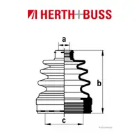 HERTH+BUSS JAKOPARTS Achsmanschetten Satz DAEWOO MATIZ vorne GETRIEBESEITIG