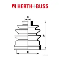 HERTH+BUSS JAKOPARTS Achsmanschetten Satz NISSAN 100 NX ALMERA I GETRIEBESEITIG
