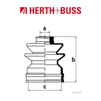 HERTH+BUSS JAKOPARTS Achsmanschetten Satz ISUZU GEMINI f&uuml;r NISSAN GETRIEBESEITIG
