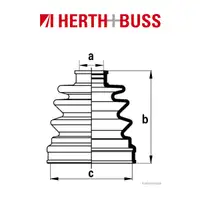 HERTH+BUSS JAKOPARTS Achsmanschetten Satz NISSAN Micra 2 vorne GETRIEBESEITIG
