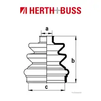 HERTH+BUSS JAKOPARTS Achsmanschetten Satz NISSAN PRIMERA vorne GETRIEBESEITIG
