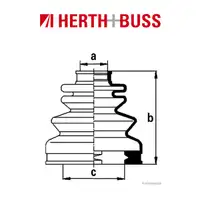 HERTH+BUSS JAKOPARTS Achsmanschetten Satz NISSAN PICK UP BLUEBIRD SYLPHY I vorne