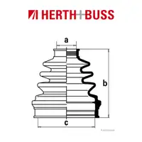 HERTH+BUSS JAKOPARTS Achsmanschetten Satz NISSAN ALMERA II vorne GETRIEBESEITIG