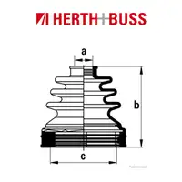 HERTH+BUSS JAKOPARTS Achsmanschetten Satz NISSAN ALMERA II vorne GETRIEBESEITIG